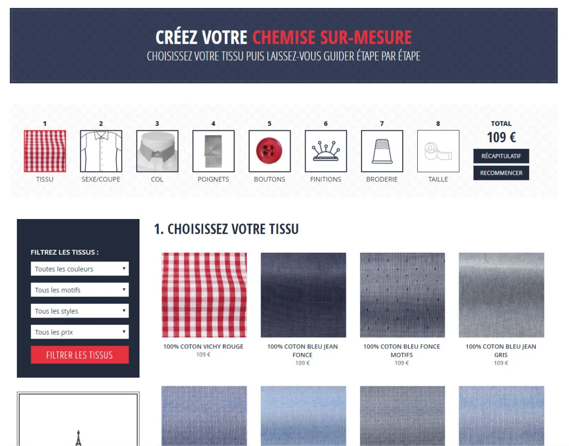 Une chemise sur mesure en ligne : comment ça fonctionne ?
