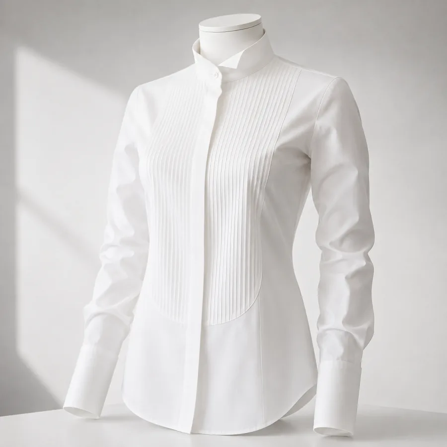 Chemisier femme col cassé — chemise sur mesure femme Empreinte-Moi