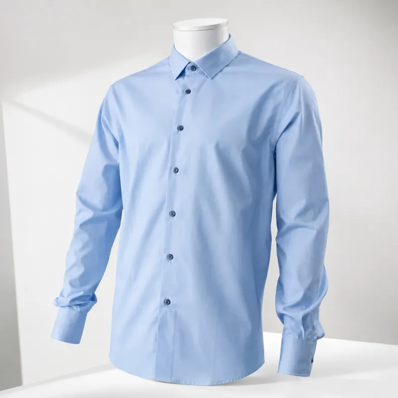 Chemise bleu uni
